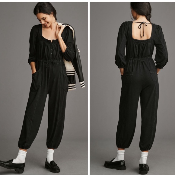 Anthropologie Pants - Anthropologie Daily Practice Long Sleeve Mayotte Jumpsuit Medium NEW Tags